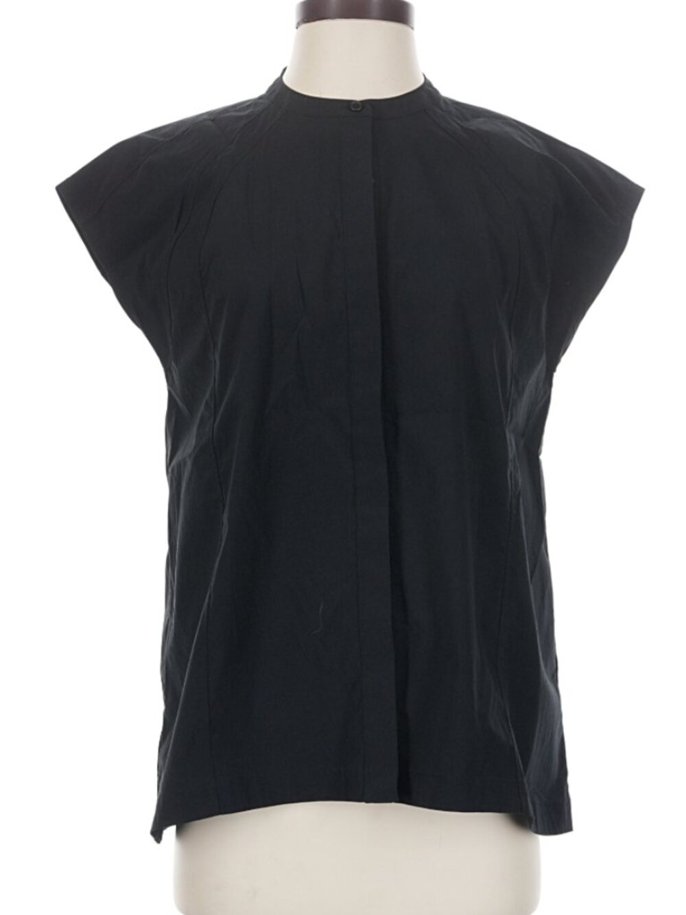 Athleta Performance Black Poplin Short Sleeve Top Size S - Like New